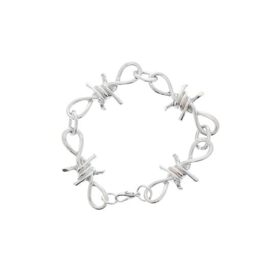 Zac's Alter Ego - Barbwire Chain Bracelet - Silver coloured